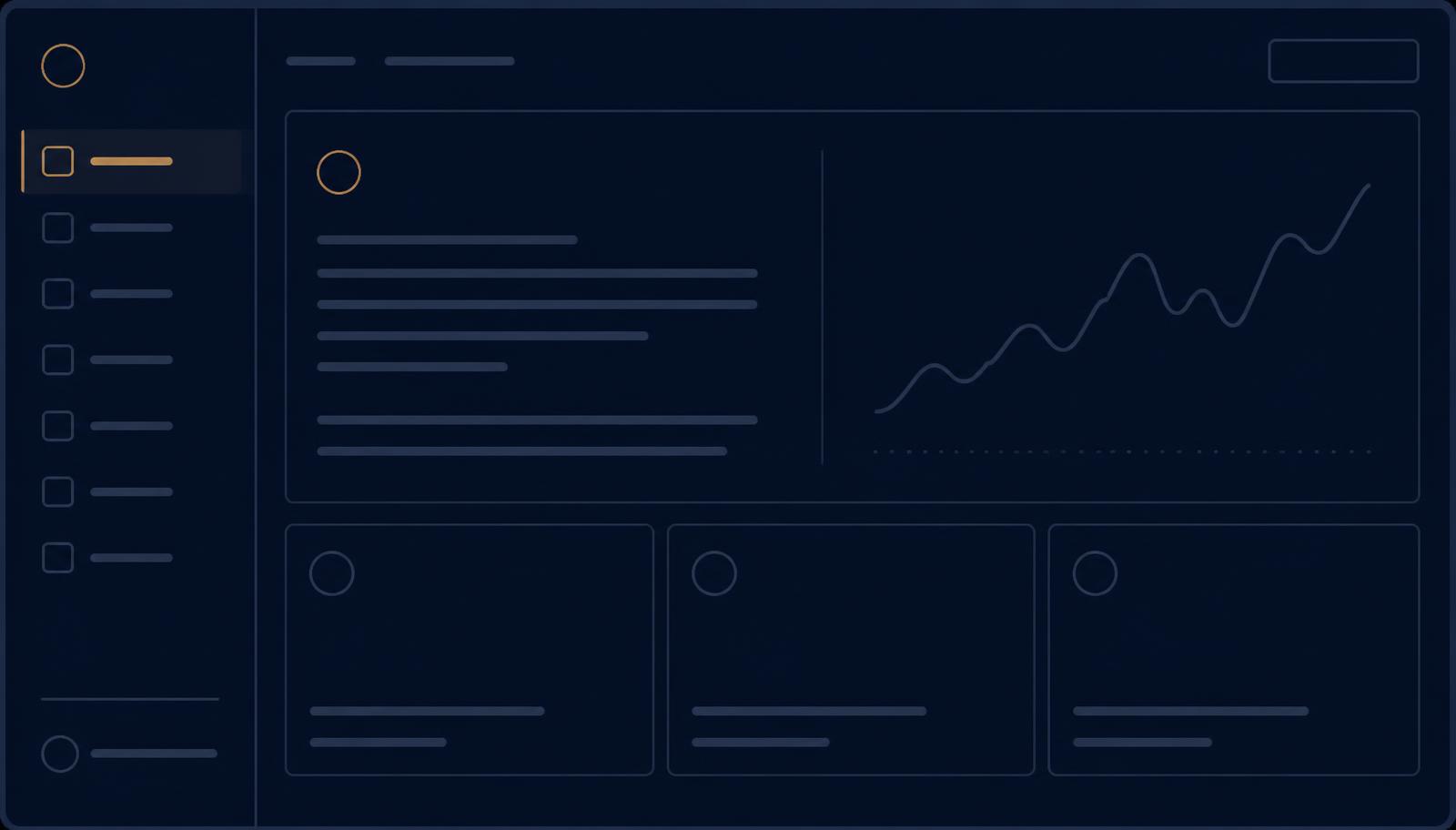 Generalised AI-assisted analytics interface showing prioritised insights and workflow actions