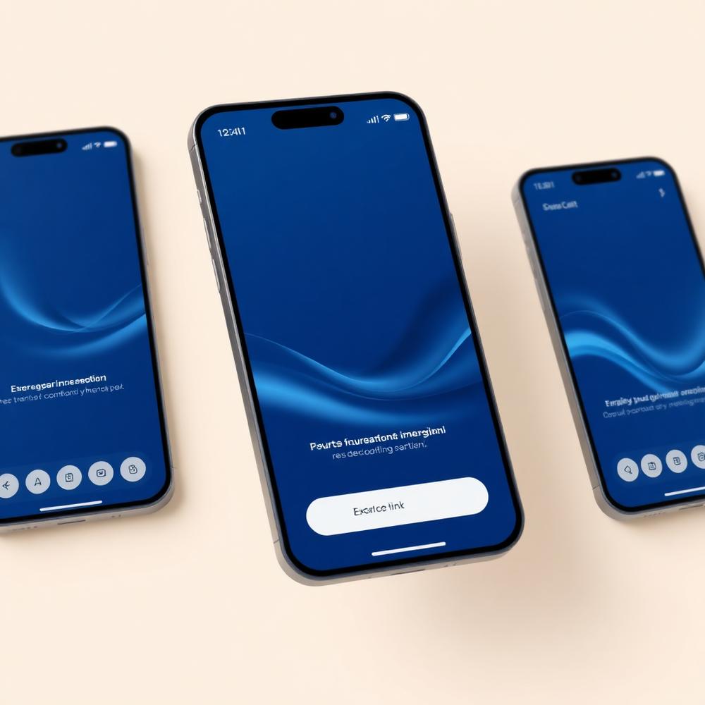 Aussan Laboratories mobile interface screens shown side by side